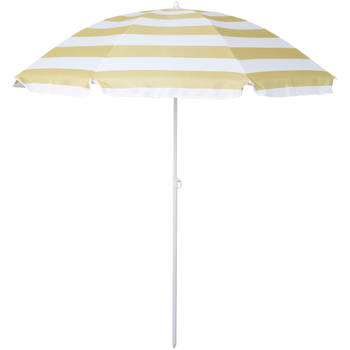 Blokker parasol geel/witte strepen 180cm