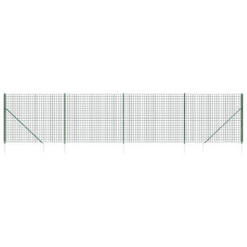 vidaXL Draadgaashek met grondankers 1,8x10 m groen