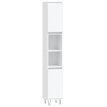 The Living Store Badkaast s - Kast - 30 x 30 x 190 cm - Wit