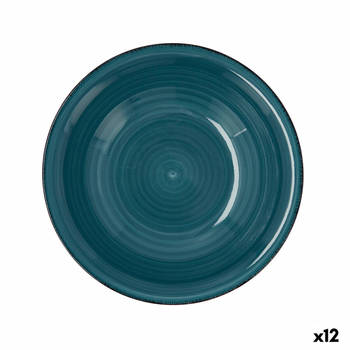 Diep bord Quid Vita Keramisch Blauw (ø 21,5 cm) (12 Stuks)