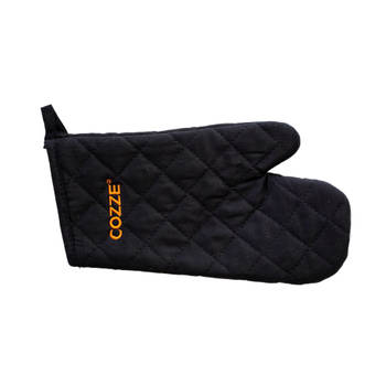 Cozze - Handschoen voor Barbecue "Logo Oranje" - Katoen - Zwart