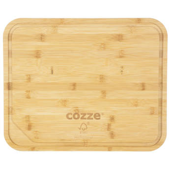 Cozze - Serveerplank voor Pizza Bamboe Rechthoekig met Sapgeul - Bamboe - Bruin
