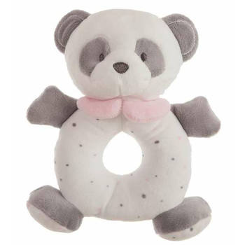 Zacht ratelspeeltje Pandabeer Roze 20 cm