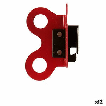 Blikopener Rood Zwart Staal (5 x 6,7 x 2,5 cm) (12 Stuks)
