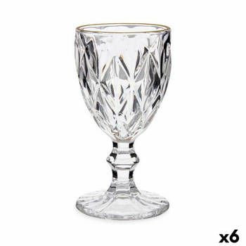 Fluitglas Gouden Transparant Glas 6 Stuks (245 ml)