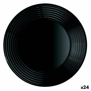 Diep bord Luminarc Harena Zwart Glas (Ø 23,5 cm) (24 Stuks)