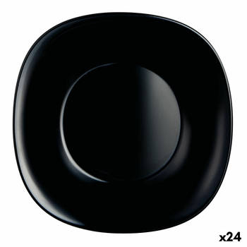 Diep bord Luminarc Carine Zwart Glas (Ø 23,5 cm) (24 Stuks)