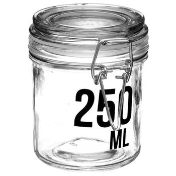 Inmaakpot/voorraadpot 0,25L glas met beugelsluiting - Voorraadpot