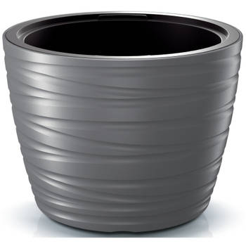 Prosperplast Plantenpot/bloempot Amazing - buiten/binnen - kunststof - steengrijs - D47 x H35 cm - Plantenpotten