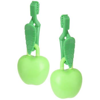 Excellent Houseware Tafelkleedgewichten appels - 8x - groen - kunststof - Tafelkleedgewichten