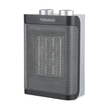 Blokker Tomado THC1501B - Keramische kachel - 24m² - 1500 watt - 2 warmtestanden - Zwart/grijs aanbieding