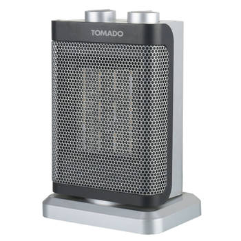 Blokker Tomado THC1502B - Keramische kachel - 24m² - 1500 watt - Oscillerend - Zwart/grijs aanbieding