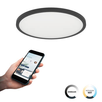 EGLO connect.z Sarsina-Z Plafondlamp - Ø 45 cm - Zwart/Wit - Dimbaar