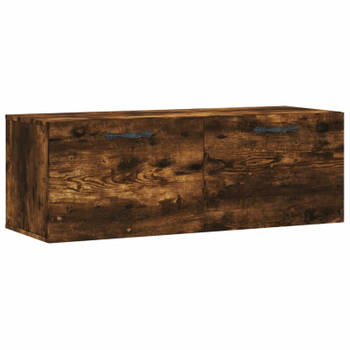 vidaXL Wandkast 100x36,5x35 cm bewerkt hout gerookt eikenkleurig