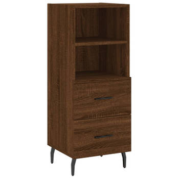 vidaXL Dressoir 34,5x34x90 cm bewerkt hout bruin eikenkleur