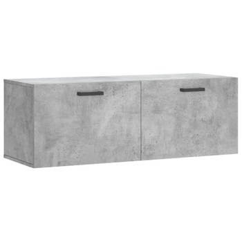 vidaXL Wandkast 100x36,5x35 cm bewerkt hout betongrijs