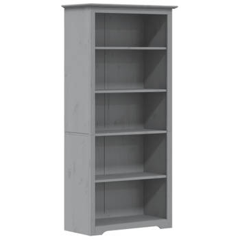 vidaXL Boekenkast 5-laags BODO 82x40x173 cm massief grenenhout grijs