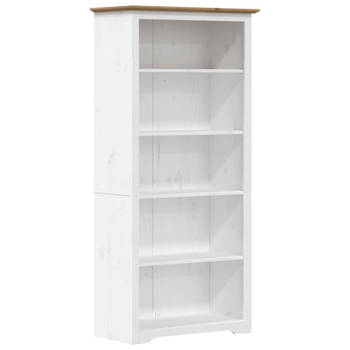 vidaXL Boekenkast 5-laags BODO 82x40x173 cm massief grenenhout bruin