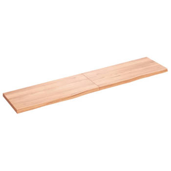 vidaXL Tafelblad 180x40x(2-4)cm behandeld massief eikenhout lichtbruin