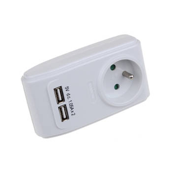 Universeel Adapter Met Usb Charger 2x105a 105220