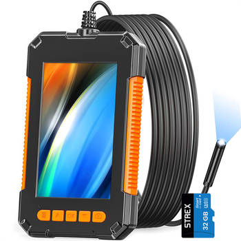 Strex Inspectiecamera met Scherm 10M - 1080P HD - 4.3 inch LCD scherm - IP67 Waterdicht - LED Verlichting - Endoscoop -