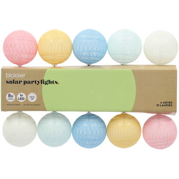 Blokker solar partylights - 10 cottonballs