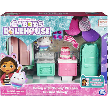 Gabby's Dollhouse Deluxe Room Cakey's Kitchen - Speelset - Gabby's Poppenhuis - Cakey's keuken speelset