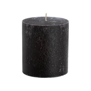 Rustik Lys Rustieke stompkaars 'Cylinder' Black, Ø 10cm, 70 branduren