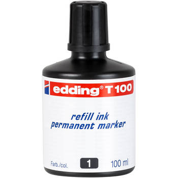 edding T100 navulinkt voor permanent markers â€“ zwart - 100ml - potje