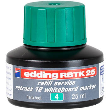 edding RBTK 25 (25 ml) navulinkt voor boardmarkers o.a. e-12 - kleur; groen - potje
