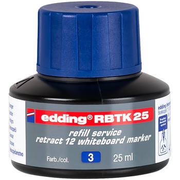 edding RBTK 25 (25 ml) navulinkt voor boardmarkers o.a. e-12 - kleur; blauw - potje