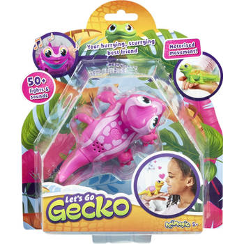 Goliath Animagic Let's go Gecko - Interactieve Gekko - Roze