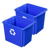 Sunware Opslagbox - 2 stuks - kunststof 45 liter blauw 45 x 36 x 36 cm - Opbergbox
