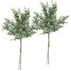 Atmosphera kunstplant 2 boeketten eucalyptus groen 64 cm - Kunstplanten