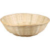 Fruitmand/fruitschaal rond - bamboe hout - D35 cm - mandje rotan/riet - Fruitschalen