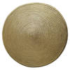 Ronde Placemats metallic goud look diameter 38 cm - Placemats