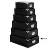 5Five Opbergdoos/box - 2x - zwart - L48 x B33.5 x H16 cm - Stevig karton - Blackbox - Opbergbox
