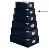 5Five Opbergdoos/box - 2x - donkerblauw - L32 x B21.5 x H12 cm - Stevig karton - Bluebox - Opbergbox