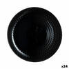 Eetbord Luminarc Pampille Noir Zwart Glas 25 cm (24 Stuks)