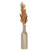 Decoratie pampasgras kunst pluim in houten vaas - terra bruin - 88 cm - Kunsttakken
