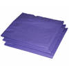 100x stuks tafel servetten papier 33 x 33 cm paars - Feestservetten