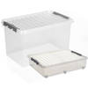 Sunware opslagboxen met deksel - 2x stuks - kunststof - 60 L en 62 L - Opbergbox