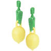 Excellent Houseware Tafelkleedgewichten citroenen - 8x - geel - kunststof - Tafelkleedgewichten