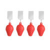 Esschert Design Tafelkleedgewichten aardbeien - 4x - rood - kunststof - Tafelkleedgewichten