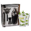 Excellent Houseware cocktails maken set 5-delig met 4x Mojito glazen - Cocktailshakers