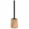 WC/Toiletborstel in luxe houder bruin bamboe hout 38 x 11 cm - Toiletborstels