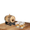 Kinvara Drank dispenser met tap 3 liter met 4x whiskey glazen 360 ml - Drankdispensers
