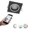 EGLO connect.z Carosso-Z Inbouwspot - 9,3 cm - Zwart/Wit - Instelbaar RGB & wit licht - Dimbaar - Zigbee