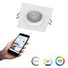 EGLO connect.z Carosso-Z Inbouwspot - 9,3 cm - Wit - Instelbaar RGB & wit licht - Dimbaar - Zigbee