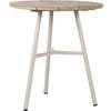 Max&Luuk - Arda tafel dia. 70x76 cm aluminium linen/teak aged finish